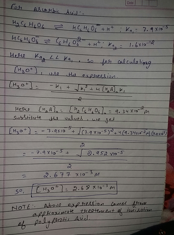 Но, Н, О, НС, Н, О, +н* Ka, E 7. 4 x 105 Date for Ascorbic Aud. + Н 1. 6 xlo-la ИС, Н, О, ЕС, Н, О, Kag И 40 К., 22 4, so for