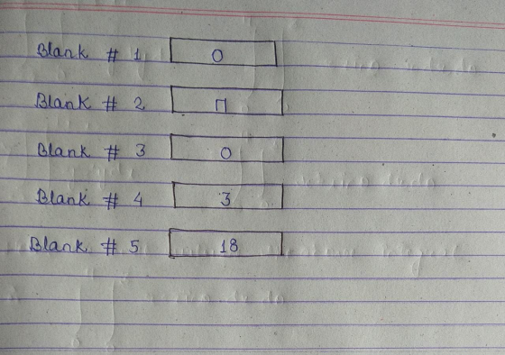 Blank #1 Blank # 2 Blank # 3 Blank # 4 3 Blank # 5 18 -