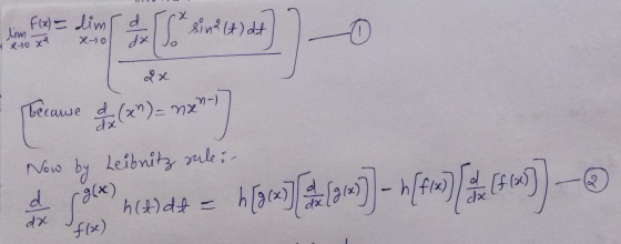 i F(x) = dimr a rra 10x2 xrol de Jo 34 - Sentusu) 2 (t) det 0 2x because a (x) = nxn- Now by Leibnitz sale: - & pace nicado