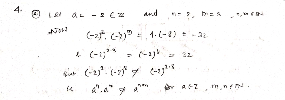 4. and n 2 Let 2 E Z Now (-2) C-2)D 4. -) 32 4C-223 $2 32 3 3 Ru2.(-2) (-2) mnN for az a.aM a