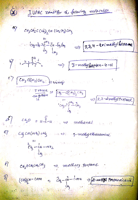 IUPAC nanir for the following maecubes 3 CHỊ CẢ C Cai), CH ( d) C inh 111 Cucky . CA -Ly City 23,4-trimethylhexame) OU 9 izh