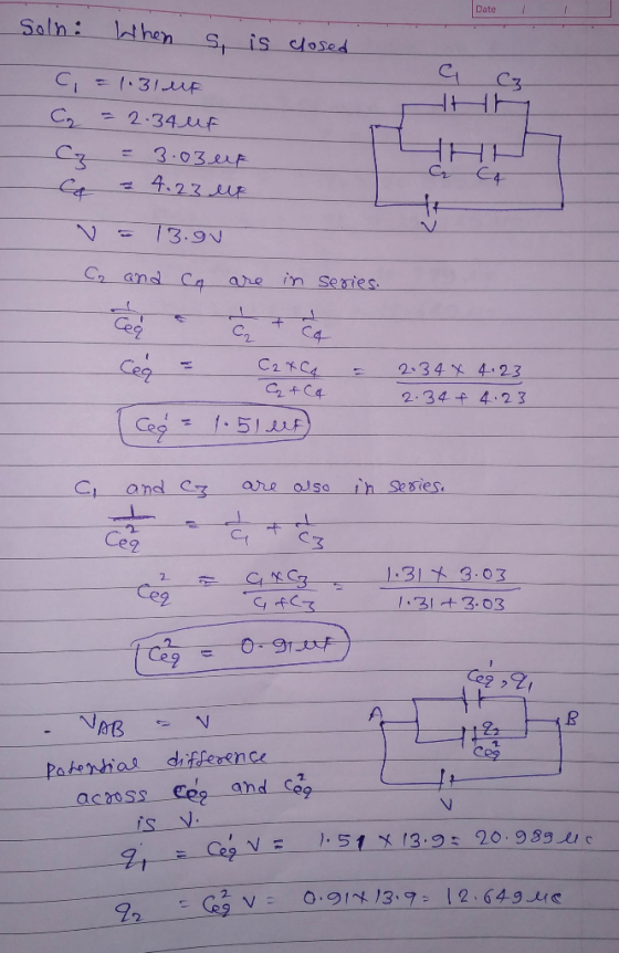Date Salni hen is closed G and Ca are im Sesies C4 2:34 4-23 2.344 4.23 eg 1:31+3.03 8 Patenhal diffeence ac2oss Cez and Cop