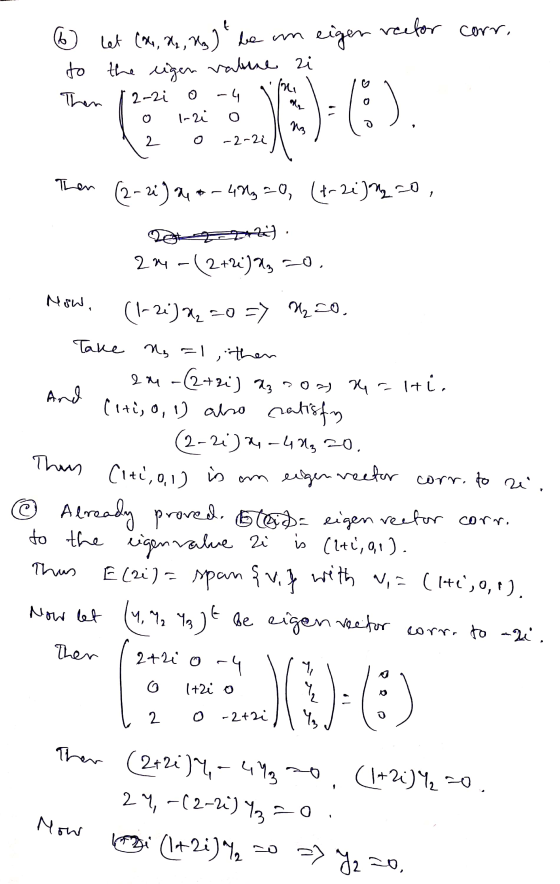 6 let (Ah, as, kg) be an eigen reefor corr, to the rigen vakre zi Then 12-21 o-4 a/m . 10 1 2 0 -2-211 Then (2-21) % * - 40