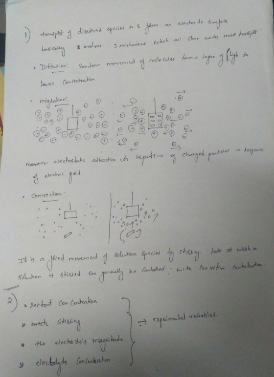 supfore electro de to be from an species of transport dissored which all come 3 mechanisms under mate transport Lasically & i