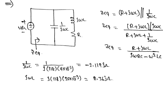 zeq اباژ Zeq = (R+3w1) || store (R+swu) /swc va + ㅗ guc zeq 3R RAJWLt L 9wc 9 zea الیا+ع Zeq. SWRC-W2LC gave j (116 = -2.119