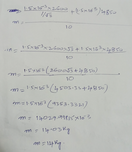 1.5x163x2600+ (1.5x163) 24850 m- 10 an 1.5x163x2600153 +1.5x163x2850 10 m - - 1.5X163 (260053 +4850) 10 m=158163 (4503.334248