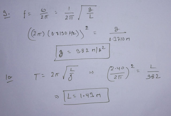 ما 9. feb (@) (0913042)) g = 9.82 M/8² . bo ge8 2 - 2015 Povoga - [2 = 1.43m 1