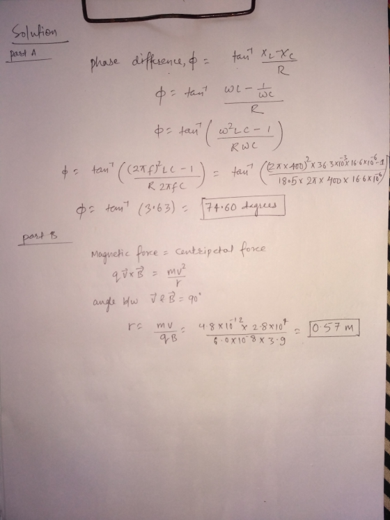 part A phase R &= tant Solution difference, & tant Xe Xe We use ( 10+2c=) 4a tan! (C29F%24-1) - tau(@axaro % x 36 sati necur
