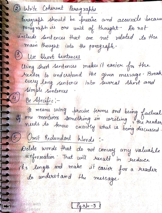 ② Write Coherent Paragraphe Paragraph should be precise and accurate because paragraph is one unit of thought Do not include