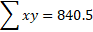 >xy = 840.5