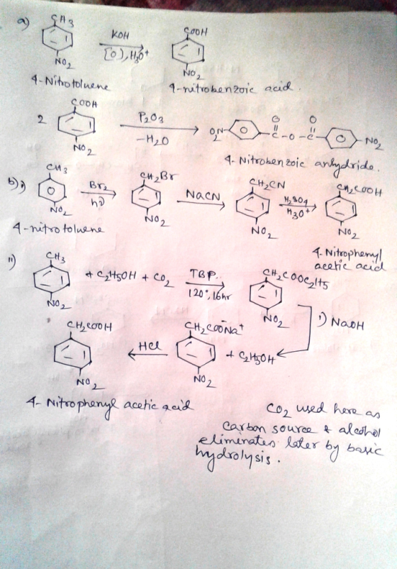 3 KdH No 4- Niho toluene ODH -H20 rido CM e OOH H,90 No H30+ No 4-nito toluena CH T&P Hes NO No Carbon soura alesal drolnsis