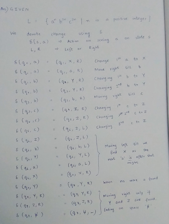 AMs) GIVEN mIs a positive integer wedete changesing enote 6(s, aAcian on seeing a on seeing a on state s L, R , a, R) a),a, R