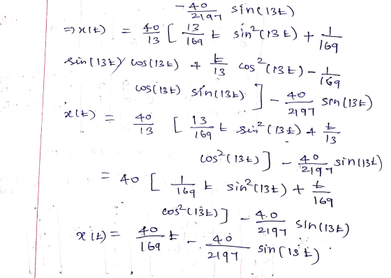 har sine 13+) t sin²(136) =) x 12) to [ 1 13 E 169 El + ㅗ 169 sin ( 13 ) Cos (126) + 2. 13 cos (13t) - t 169 cos (13+) sin(13