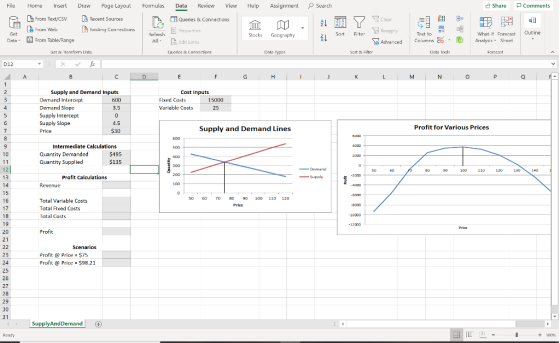 Formulas Help Assignment Share Comments File A Data Review View Queries & Connections Search 21 2 Home Insert Draw Page Layou