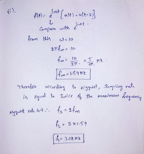 ji). fle). Siok (ult) a ultras Compare with jut from this Walo gifma 101 &m= 10 HZ. 27 7. Ifm = 1.59 HE Therefore according t