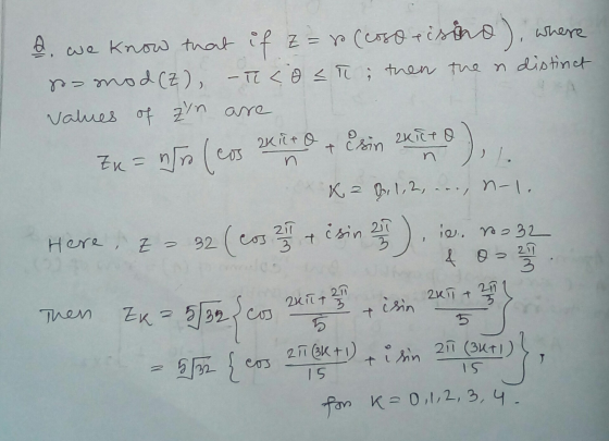 os e, we know that if a=ro (coso eisino), where posmod (Z) - Tocos; then the a distinct values of zn are akile o Esin kita Z