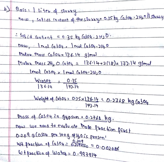 b) Bais: 1 liter & skersy Douby, solids sentent on the ser trys 0.35 kg Caboy - 24,01 sady Ebolid contest =0-35 kg (aļ04.2H3O