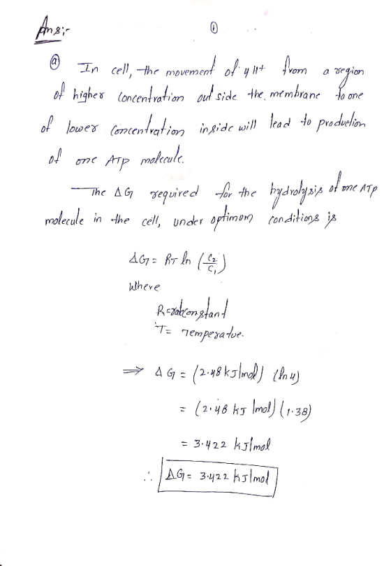 @ In cell, the movement of ynt from a region of higher concentration outside the membrane hoone of lower concentrations ingid