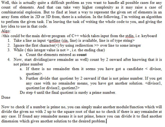 Well, this is actually quite a difficult problem as you want to handle all possible cases for any count of elements. And that