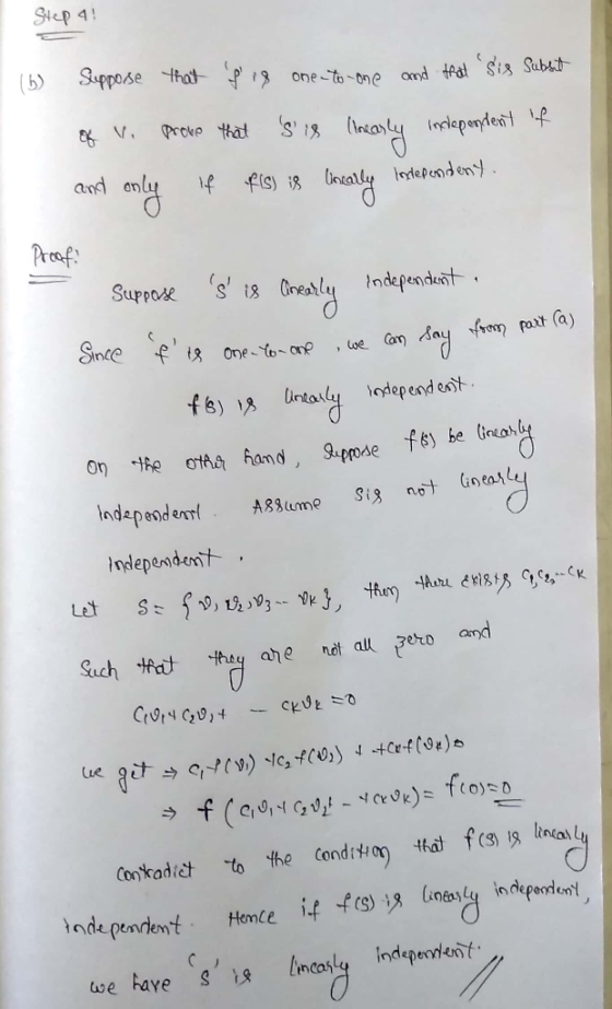 (b) Sppase +hat one-to one ard tt Sabit ansi anly s Uncaly Independen). lndepeentl Ame net (nes Independent Suchナfut they ane