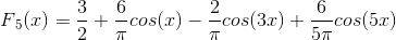 6 F3(x) = 3 + cos(x) – cos(3x) + cos(5x)