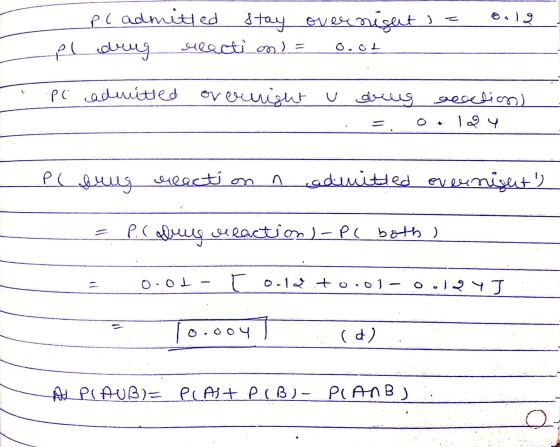 on19 pc admitted stay over nights el drug reacti on ) = o.cl Pl admitted overnight u drug reaction) 12 y O. Plbrug reaction a