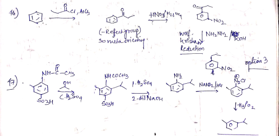 ATSTUME a catena od poron - NO2 (-Refect group) wolf, INH2NH2 Mb krishnat someta orienny. KOH Reduction N8 cpHa Y 2.dil NaOH