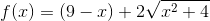 f(0) = (9 - ) +2V:r2 + 4