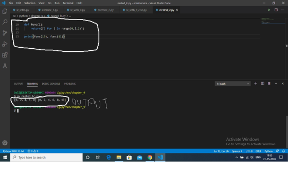 File Edit Selection View Go Run Terminal Help nested_ic.py - emailservice - Visual Studio Code X exercise_2.py Ic_with_if_els