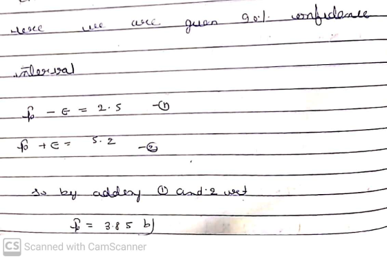 gol confidence متن Herce gues 2.5 fo 3.2 to te so by addey 0 and 2 wet fo 3.85 bl CS Scanned with CamScanner