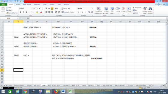 ACCOUNTS latest - Microsoft Excel (Product Activation Failed) Review File Home Insert Page Layout Formulas Data View Add-Ins