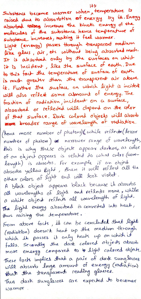 Substance become warmer when temperature is raised due to absorbtion of energy by it. Energy absorbed ratseg increases the ki