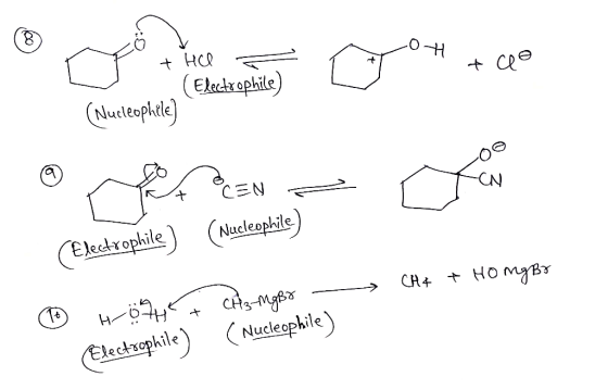 -OH ce + HCl = (Electrophile) (Nucleophele) (Electrophile) (Nucleophile) CH+ + HO MGBY D H04 Electrophile) Cas-mgBo ~ (Nucleo