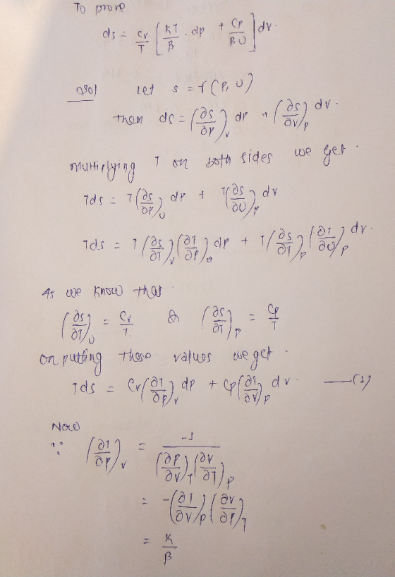 To prove ds: (. cp tan no 80) set s = 4(90) them ds = arealor multiplying I on both sides we get 1ds Tas, dp + 1907. AY Tds =