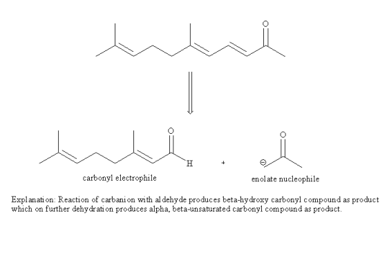 carbonyl electrophile enolate nucleophile Explanation: Reaction of carbanion with al dehyde produces beta-hydroxy carbonyl co