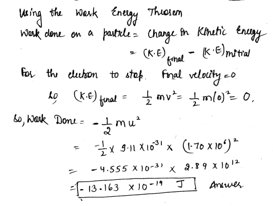 Energy Thiorem final to stop using the work Work done on a particle= change in Kinetic Energy (KE) KE)mitial for the clubson