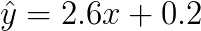 û = 2.6x + 0.2