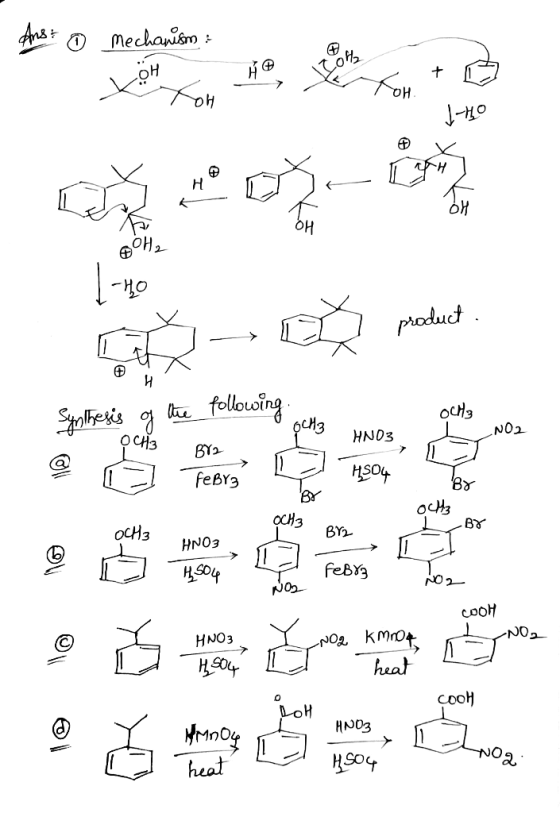 Omechanism ॐ० H сOH product И hfollowsing CH3 feBY3 octs Spalesis осИз NO2 HNO3 BY2 HSO4 BY OCH3 OCH3 BY2 HNO3 feb3 HSO4 NO2