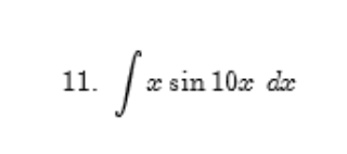 11. ſ zsin x sin 10x de