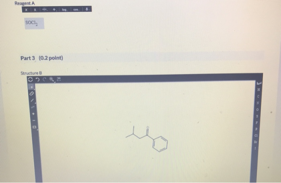 Reagent A X X + los eso . SOCI Part 3 (0.2 point) Structure B CDC