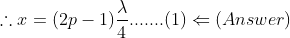 ·x = (2p-1 ) 스 (1) 는 (Answer)