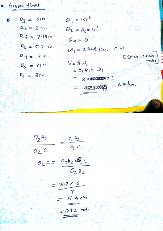 Oh B 2 2 0, C 2 5.4cm