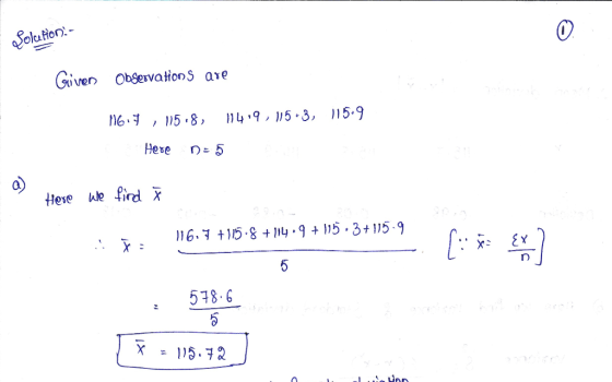 0 Given ObesvatioosaYe 16-ナ ,,153. i) 4,9),5-3, ,15.9 0. 1163 +15.85 3+115-9 578.6