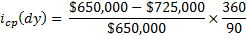 360 icp (dy) = $650,000 - $725,000 $650,000