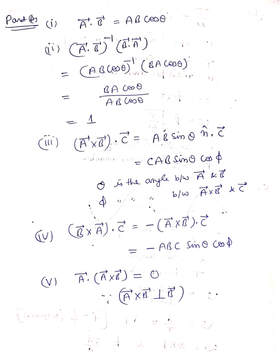 (0) Ā? D = AB Como QiCA. 75 (012) = CA.BLoso) (BA cono) ; BA coso AB coso 1 ão = esang = c) (AxT): = A é sin o ño č LE CAB