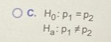 C. Ho: P1 P2 P2 P1