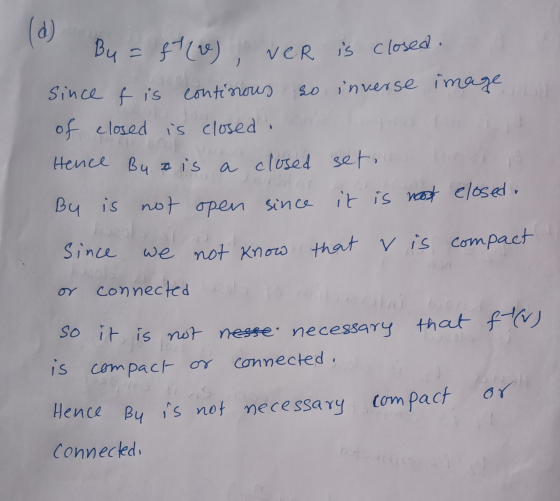 S By = ftve) ver is closed. since f is continous so inverse image of closed is closed. Hence Byo is a closed set t em a Bu is