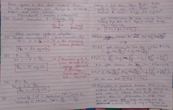 Sinice system is free from external force Velocity in 2nd case, Vasc Balon = 25%m. to its momentum will alloays be Conserved