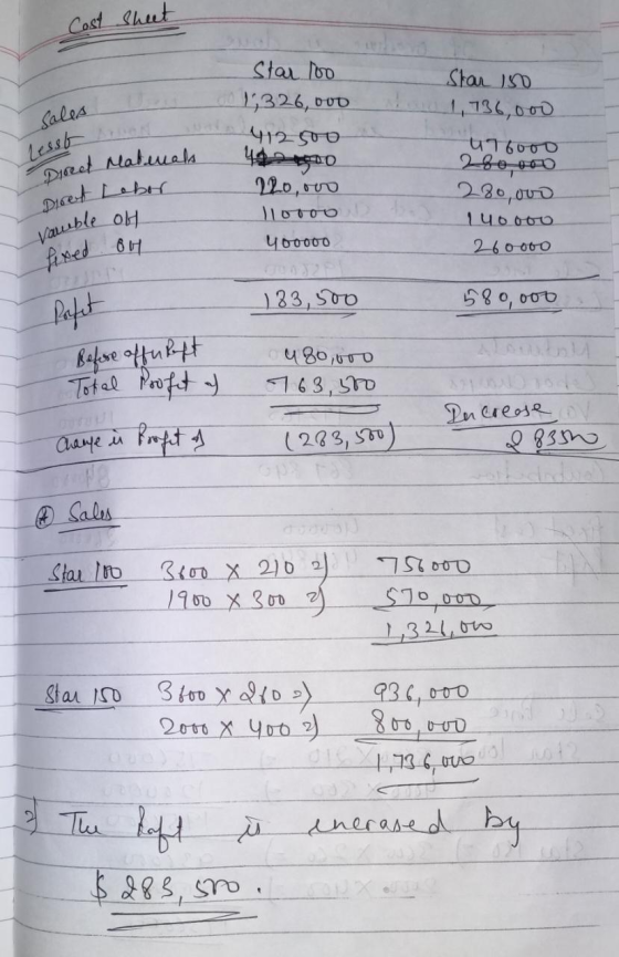 Cost Sheet sales Matera Materal Star roo 1,326, 000 412 500 482000 220,000 10too 400000 Direct Star 150 1,736,000 416000 280,