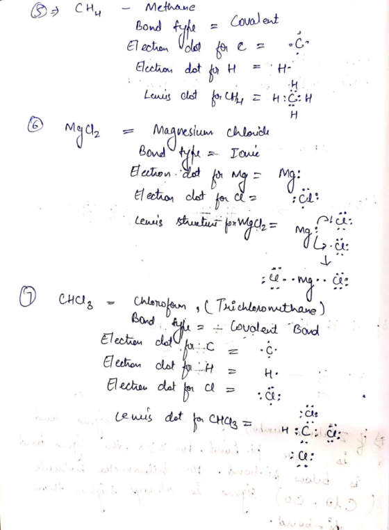 ® CHU Н. - Myllz - Methane Bond type = Covalent Election date for c = .6 Election dot for H = Ho. Lewis clot for this HiCH =